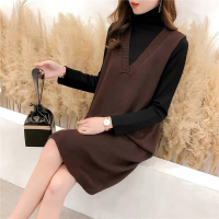 2021 New Women Cashmere Knitted Pullovers Vest Long Waistcoat Autumn Winter Sweater Vests Slim Sleeveless Casual Female