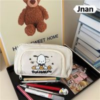 Jnan?Sanrio ใหม่?แบบพกพาความจุขนาดใหญ่เก็บของสองชั้น20 × 13 × 5ซม.,กล่องใส่ดินสอน่ารักสไตล์นักเรียนลายการ์ตูน