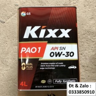 CHÍNH HÃNG  Nhớt ô tô tổng hợp toàn phần Kixx PAO 1 0w30  4L thumbnail