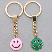 Exquisite color enamel smiley face keychain accessories female bag pendant gift key ring accessories