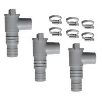 3 Pcs Pool Stop Valve Plastic for 32mm Pipe Hose On/Off Plunger Valve Leak Proof Sealed Replacement