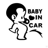 สติ๊กเกอร์ PVC แต่งรถ BABY IN CAR งานตัด ขนาด 14 ซ.ม. เปลี่ยนข้อความได้ (แจ้งข้อมูลทางแชท)