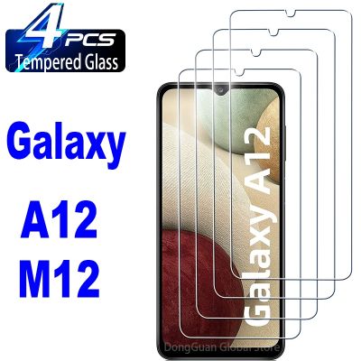 2/4Pcs Tempered Glass For Samsung Galaxy A12 M12 A12 Nacho F12 Screen Protector Glass Film