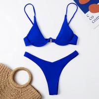 y Brazilian Bikini Push Up Solid High Cut Thong Bathing Suit V-Bar Beach Swimwear 2022 Summer 2-Pieces Micro Biquini Swimsuit