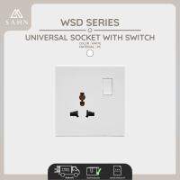 Universal Socket [SAHN] เต้ารับ 3 รู พร้อมสวิตซ์เปิด-ปิด รุ่น Dale White Series (WSD-10S)  ดีไซน์สวยงาม และทันสมัย