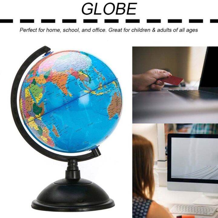 20cm Rotating Geographical World Map Globe Teaching Aid Desktop