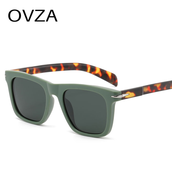 แว่นกันแดดโพลาไรซ์ทรงสี่เหลี่ยมผืนผ้าแฟชั่นของ-ovza-สำหรับผู้ชาย-s1129กรอบแก้วสองสี
