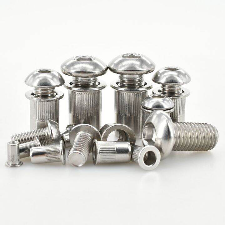 304-stainless-steel-rivet-nut-flat-head-thread-insert-nuts-rivets-hex-allen-screw-set-hexagonal-bolt-rivnut-m3-m4-m5-m6-m8-m10