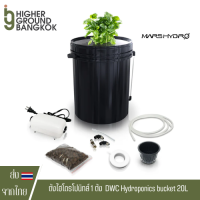 ถังไฮโดรโปนิกส์ 1 ถัง ชุดพร้อมปลูก DWC Hydroponics bucket 20L DWC ระบบไฮโดรโปนิกส์ Cloner ถังเดี่ยว Hydroponic ครบชุด