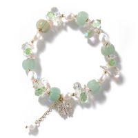 Women Fashion Crystal celets With Zirconia Jade Imitation Pearl Design For Girl Pumpkin Bead celets Jewelry Accessories