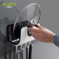 Ecococo มัลติฟังก์ชั่ฝาที่วางแร็คติดผนังแพนหม้อแพนปกยืนคณะกรรมการตัดผู้ถือครัว Organizer