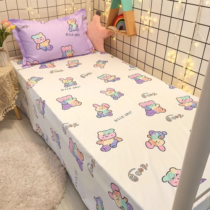 4-in-1-purple-doodle-bear-cadar-bedding-set-queen-bedsheet-set-pillowcase-single-twin-king-cartoon-bed-sets