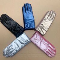 New Grace Lady Mittens Women Winter Cycling Driving Keep Warm Hand Glossy Windproof Gloves Girl Fashion Touch Screen Glove T64