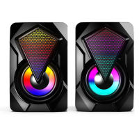 Gaming RGB Lighting For PC Mini Laptop HIFI Computer Speaker Stereo Portable Desktop USB Powered Multimedia Music Bass