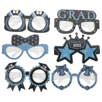 12 Pcs Makeup Glasses Graduation Photo Props 2023 Sunglasses Prom Class Layout Paper