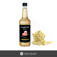 HILLKOFF : น้ำเชื่อมแต่งกลิ่น LongBeach Syrup ลองบีช ไซรัป กลิ่น Popcorn ขนาด 740 ml.