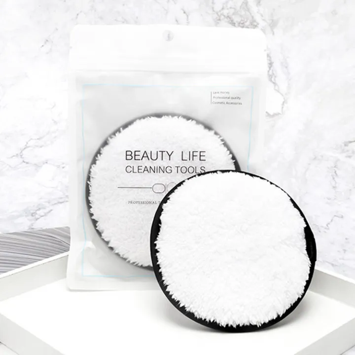 Magic lazy face wash puff makeup remover powder puff superfine fiber