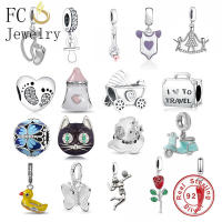 FC Jewelry Fit Original Pan Charms celet Real 925 Sterling Silver Mum and Baby Foot Dangle Bead For Making Women Berloque