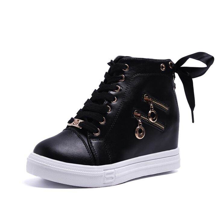 Fashion Stealth Height Increasing Womens Shoes Platform Sneakers Wedge Shoes  for Women Casual HIgh-Top Shoe Sneakers Woman 