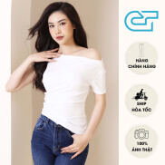Áo thun tay dài nữ kiểu lệch vai sang trọng quyến rũ CS18, CT JEANS