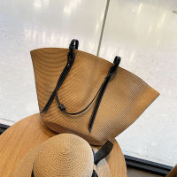 Large Capacity Beach Shopping Bags Luxury Designer Rattan Shoulder Bag Women Handmade Straw Handbags Summer Travel Bag