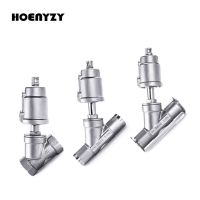 1/2" 3/4" 1" Female thread Y Type Pneumatic Angle Seat Valve DN15 DN20 Stainless steel 304 Welding/Clamp High Temperature Steam