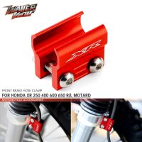 ื่น▫ท่อยางเบรกยึดด้านหน้าสำหรับ HONDA XR 250 400 Motard XR400R XR250R 600R XR650R XR650L ที่ยึด250L อุปกรณ์มอเตอร์ไซค์ CNC