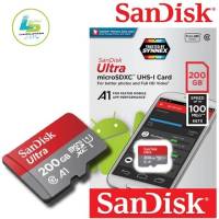 SanDisk Ultra Micro SD Card 200GB Class10 A1 อ่านสูงสุด 100MB/sSDXC รับประกัน10ปี