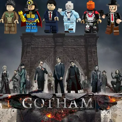 Gotham บรูซเวย์นของขวัญวันเกิดการศึกษาของเล่นสำหรับเด็ก DIY อาคารบล็อก Minifigures อิฐภาพยนตร์