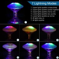 Mapiuo 1pcs Hot Tub RGB Colorful 7 Modes LED Floating Bath Pool Light Spa Disco Lamp