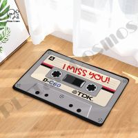 【YF】✸  Cassette Music Tape Porch Doormat Rug Mats Floor Room Non-Slip Printed -1