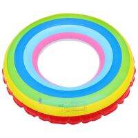 80cm Thicken Swim Ring Double Layers Inflated Swim Ring Water Floating Ring Colorful  Lures  Baits