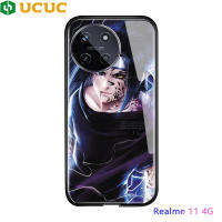 เคส UCUC สำหรับ Realme 11 4G Realme11เคสโทรศัพท์หรูอะนิเมะซาซึเกะปลอกกันกระแทกคาคาคาชิเคสกระจกนิรภัยขอบนิ่ม