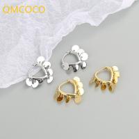 【YF】☋  QMCOCO Round Sequined Ear Buckle Color Luxury Earrings Korean Exaggerated Personality