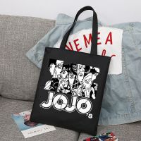 【Lanse store】Jojo Bizarre Adventure Shopping Bag Handbag Foldable Reusable Cloth Shopper Harajuku Student Canvas Tote