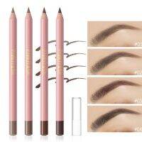 4 Color Natural Wood Eyebrow Pencil Waterproof and Sweat-proof Long Lasting Easy To Wear  Black Brown Makeup Eyebrow Cosmetics Cables Converters