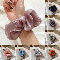 WAGSTO Mercerized ผ้าซาตินมันวาวเครื่องประดับผม Scrunchie ที่รัดผมยืดหยุ่นที่คาดผมที่รัดผม