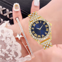 Fashion Rhinestone Roma Numerals Women Watch Stainless Steel Bracelet Ladies Wristwatches Clock Zegarek Damski