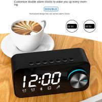 Mirror Wireless Bluetooth 5.0 Speaker Portable Mini Clock Home Clock Alarm Clock Desktop Audio Bluetooth Speaker