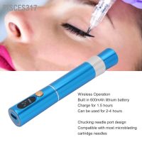 Pisces317 Wireless Charging Microblading Machine 600mAh Coreless Motor Eyebrow Eyeliner Lip Tattoo 100‑240V BlueTH