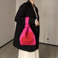 Bohemian Chic Handbag Creative Knitted Shoulder Bag Flower Knitted Handbag Vest Bag For Women Unique Handbag For Daily Use