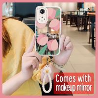 romantic top grade Phone Case For Huawei Honor50 texture trend Liquid silicone dustproof lovely Mirror surface Hangings