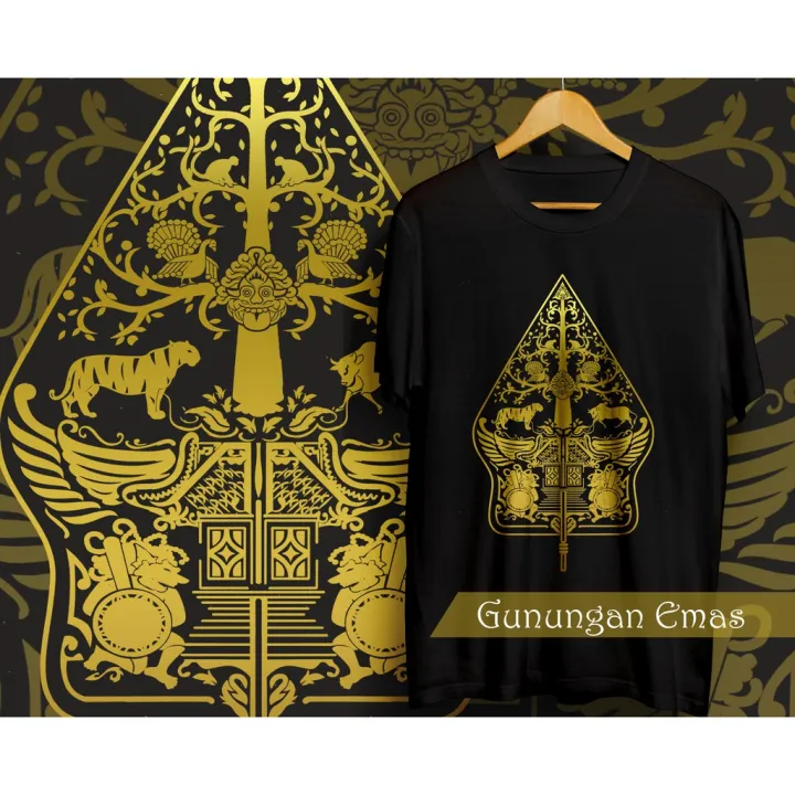 Kaos Wayang Jawa Gunungan Emas Lazada Indonesia