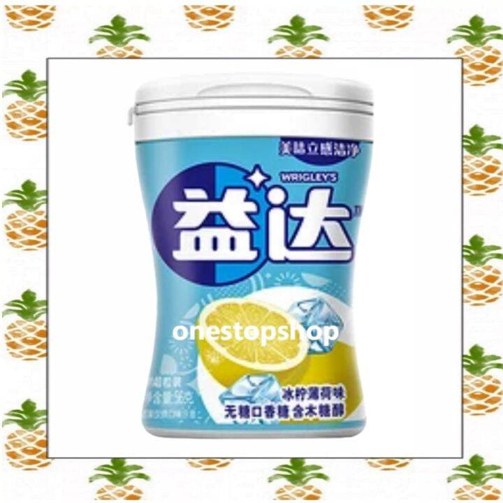 Wrigley's Yida Extra Xylitol Sugar Free Gum Ice Lemon Mint Flavor