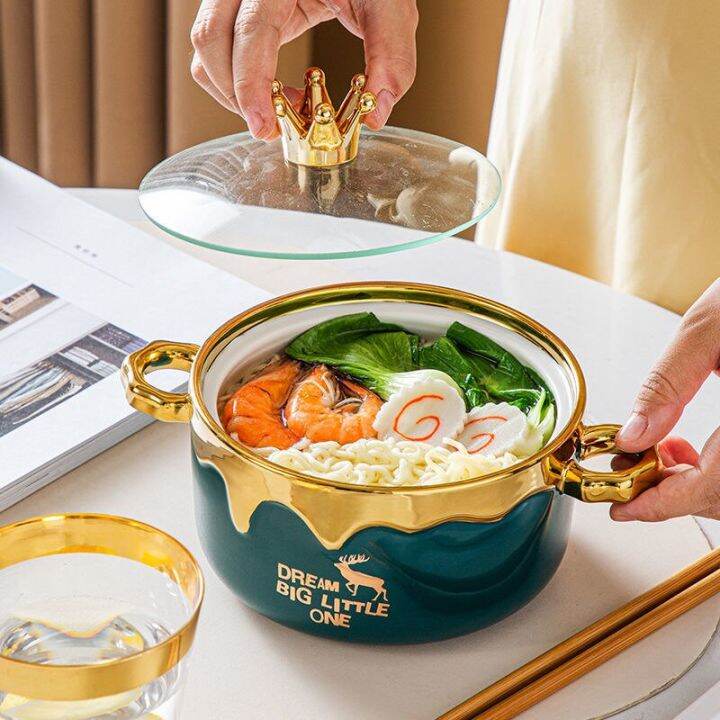 700ml-elk-forest-ceramic-noodle-bowl-with-lid-student-creative-soup-bowl-home-two-ear-salad-bowl-pasta-bowl-cute-bowl