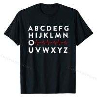 Nurse PQRST, ABCs Ekg Strip Alphabet, funny Nurses Jokes T-Shirt Geek Tshirts Brand New Cotton Mens Tops Shirts Normal