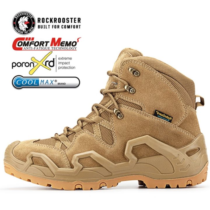 ROCKROOSTER Hiking Shoes Men Waterproof Boots Tactical Desert Combat ...