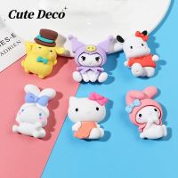 【CuteDeco】Cute Coolmie Pudding Dog (6 Types ) Sitting Kitten / Magic Hat Pudding Dog Charm Button Deco/ Cute Jibbitz Croc Shoes Diy / Charm Resin Material For DIY