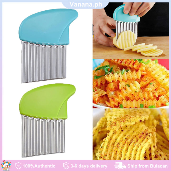How to make potato crinkle french fries Cutter