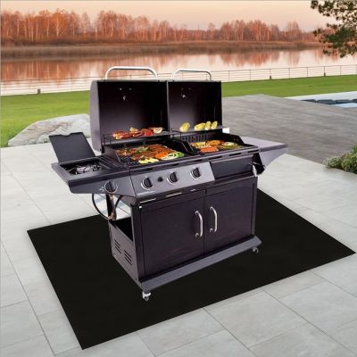 Under Grill Mat Fire Pit Mat Deck Patio Protect Mat Fireproof Grill Pad for Fire Pit Griddle Cooking Center Outdoor Flat Top Gas